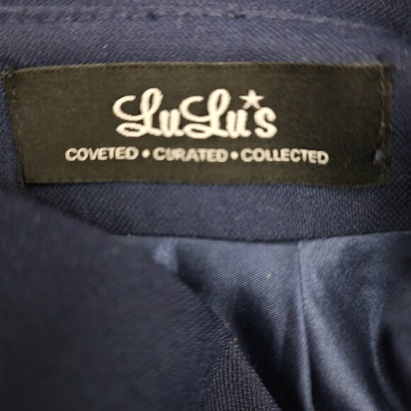 LULUS Flirting with Danger Cutout Navy Blue Mini Dress - Picture 3 of 12